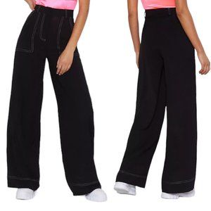 Nasty Gal Black Wide Leg Pants